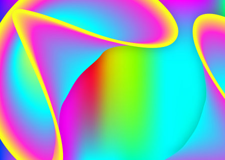 fluid background. Geometric flyer, wallpaper design. Vivid gradient mesh. Holographic 3d backdrop...