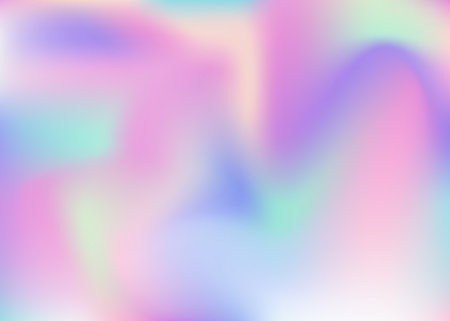 Hologram Gradient. Violet Pop Background. pearl texture. Soft Minimalist Brochure. Unicorn Flyer. metal pattern. Bright Foil. Holographic background. Purple Hologram Gradientのイラスト素材