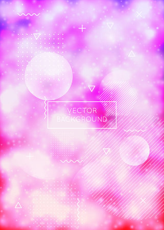 Hologram Fluid. Round Graphic. Blue Light Background. Modern Patのイラスト素材