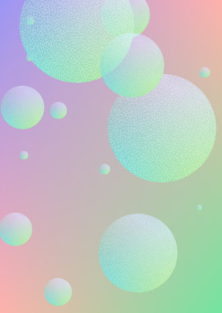 Fluid poster with round shapesのイラスト素材
