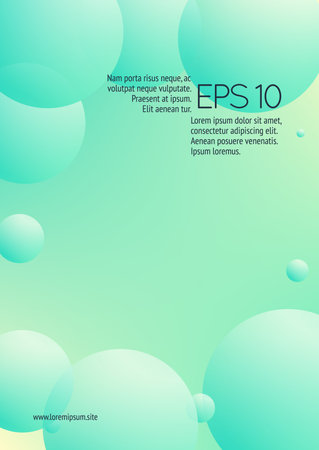 Cover fluid with round shapesのイラスト素材