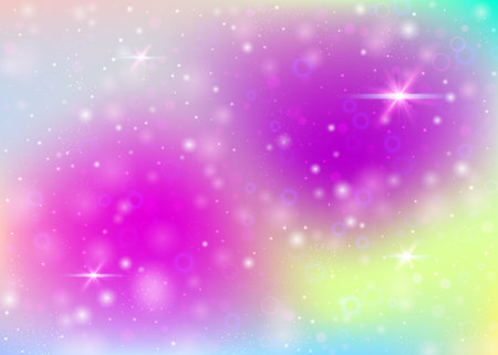 Unicorn background with rainbow mesh.のイラスト素材