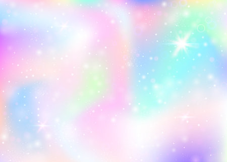 Unicorn background with rainbow mesh.のイラスト素材