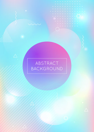 Neon shape. Shiny Multicolor Composition. trendy flyer. Vibrant Dots. Blue Tech Fluid. geometric design. Round concept. Gradient texture. Violet Neon Shapeのイラスト素材