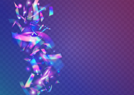 Birthday Confetti. Shiny Flare. Light Effect. Hologram Glitter.のイラスト素材