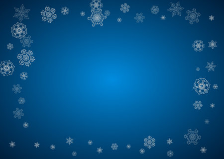 Christmas and New Year snowflakesのイラスト素材
