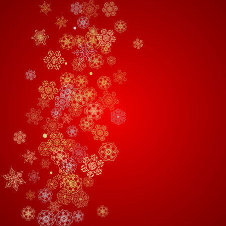 Christmas and New Year snowflakesのイラスト素材
