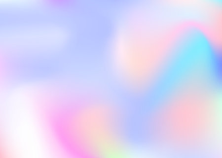 Iridescent Gradient. Abstract Texture. Rainbow Flyer. Girlie Card. Holographic Background. Violet Blur Background. Pop Pattern. Soft Geometry Brochure. Purple Iridescent Gradientのイラスト素材