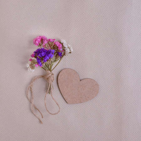 Festive romantic greeting card with copy space for design.の写真素材