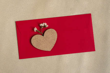 Festive romantic greeting card with copy space for design.の写真素材