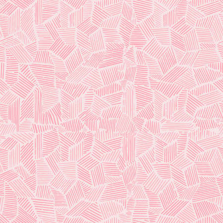Vector hand-drawn line geometric shape illustration seamless repeat pattern fashion fabric home decor textile digital artworkのイラスト素材