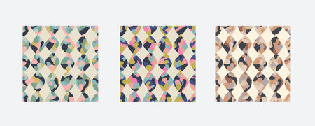 Vector abstract geometric multi color illustration seamless repeat pattern