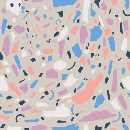 Terrazzo seamless pattern. Abstract background. Vector Illustration.のイラスト素材