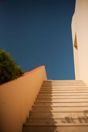 stairway up to the skyの写真素材