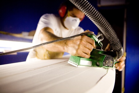 Surfboard shapingの写真素材