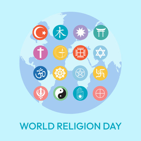 World religion day design poster.のイラスト素材