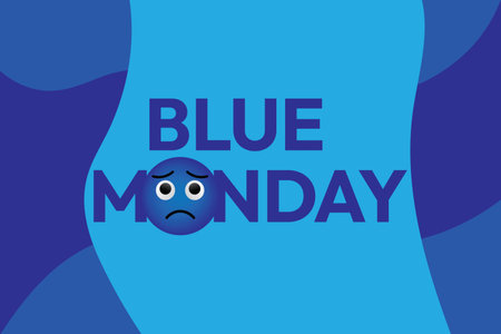 Blue Monday design illustration.のイラスト素材