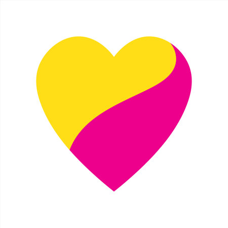 Heart icon. Love symbol. Flat design style. Vector illustration.のイラスト素材