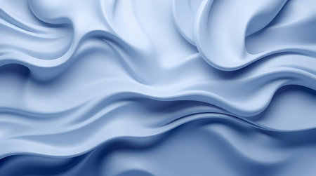 abstract background of blue silk or satin with some smooth folds in it.の素材