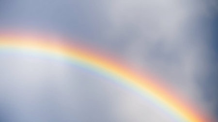 Rainbow in the sky abstract nature background. Beautiful rainbow in the sky.の素材