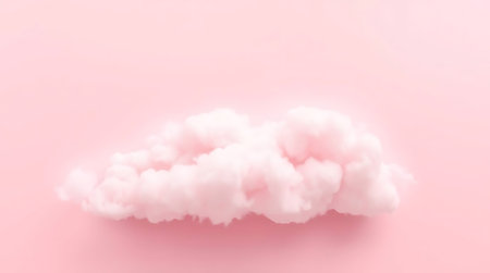 Clouds in the sky on a pink background. 3d renderingの素材