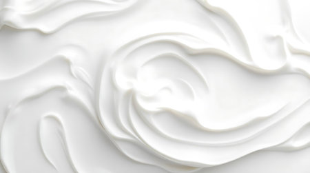 close up of  a white whipped cream texture on white backgroundの素材