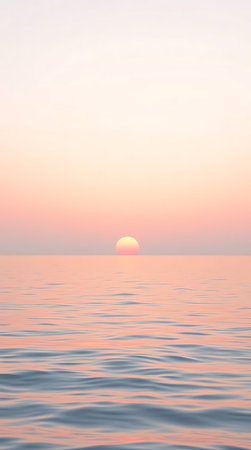 Beautiful sunrise over the sea.の素材