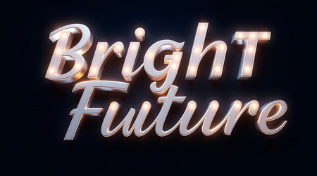 Illustration of the word bright future.の素材
