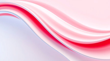 abstract background with smooth wavy lines in pink and white colorsの素材
