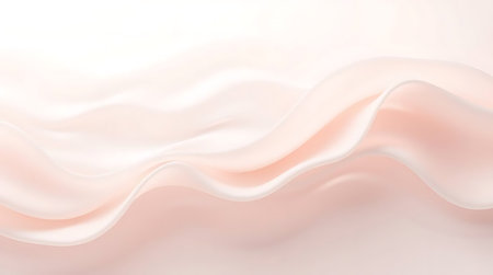 Abstract background with smooth wavy silk or satin texture. 3d render illustrationの素材