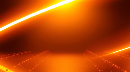 Abstract background with neon lines and bokeh. 3d renderingの素材