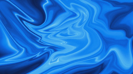 Abstract Blue Fluid Swirls Texture.