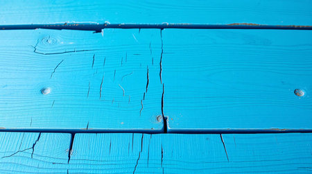 Blue painted wooden planks as a background, texture or backdrop.の素材