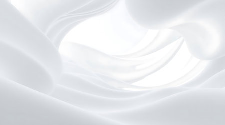 Abstract white background with smooth lines. 3d rendering, 3d illustration.の素材