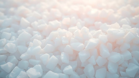 Close up of white salt cubes abstract background and texture.の素材