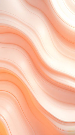 abstract background with smooth lines in orange and beige colors.の素材