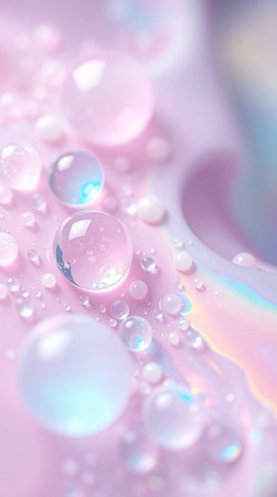 Water drops on a colorful background.の素材