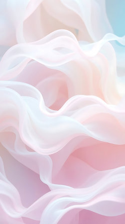 abstract background of pink wavy silk or satin luxury cloth.の素材