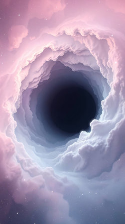 Cosmic art science fiction wallpaper. Beauty of deep space black hole.の素材