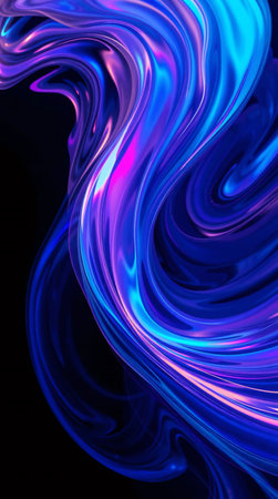 abstract background of blue and purple paint with some smooth lines in itの素材