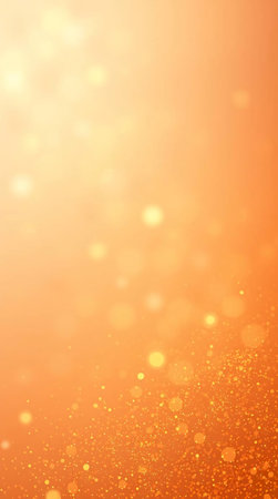 abstract orange background with bokeh defocused lights and glitter.の素材