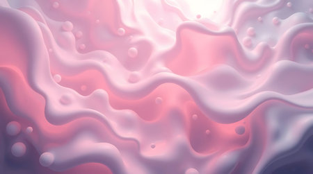abstract background of pink and purple liquid. 3d rendering, 3d illustration.の素材