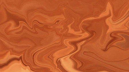 Brown abstract background. Texture of the liquid chocolate with a beautiful pattern.