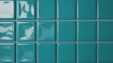 Turquoise ceramic tiles wall texture. Abstract background and texture for design.の素材