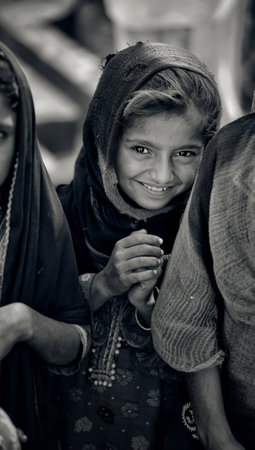 Happy Little Girl In Sindh, Pakistanのeditorial素材
