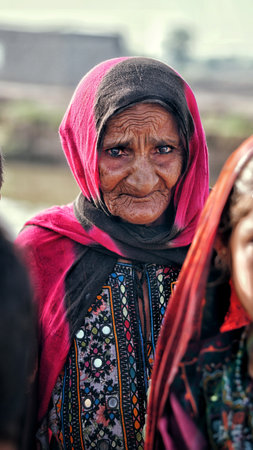 Beautiful Old Age Women In Sindh, Pakistanのeditorial素材