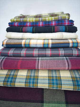 Sarongs or locally known as kain pelikat, worn by most Asian men. Selective focus pointsの写真素材