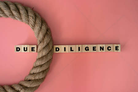 Financial concept. Rope and wooden blocks with text. Selective focus points.の写真素材