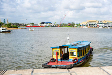 Terengganu, Malaysia: Jan 16, 2022 - Water taxi that is still in use to transport people in the east coast state of Malaysia.のeditorial素材