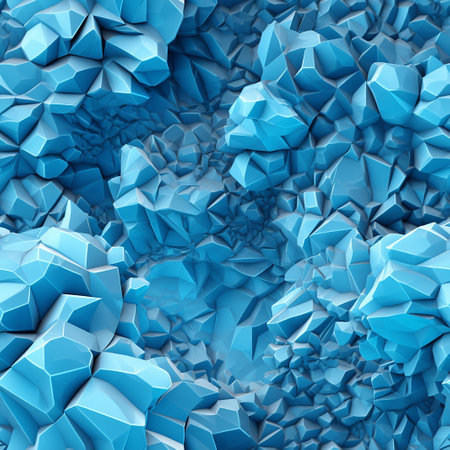 Generative AI image of ice-inspired design tile captures the ethereal beauty of frozen landscapes, with shimmering textures and cool hues that evoke a sense of serenity and eleganceの素材